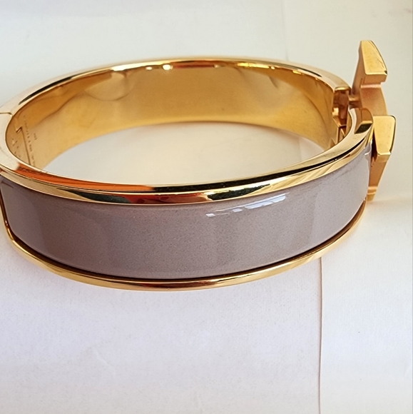 Hermès Marron Glace Rose Gold Clic H Bracelet PM - Picture 11 of 17